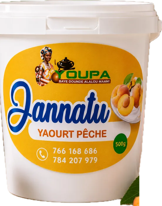 Yaourt Pêche — seau familial Jannatu — 500 g